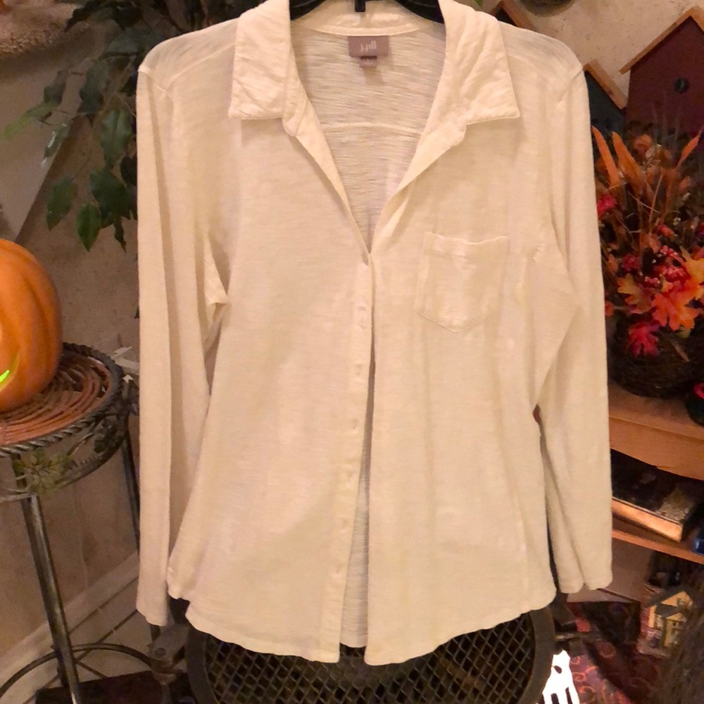 J. Jill white button down top